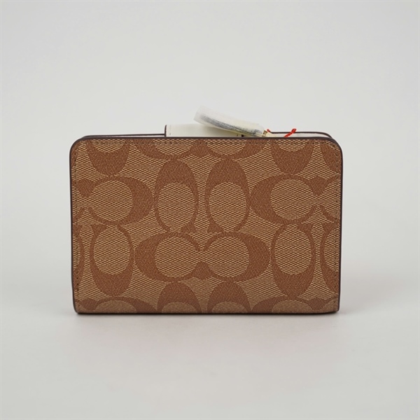 Ví Coach nâu nắp trắng +