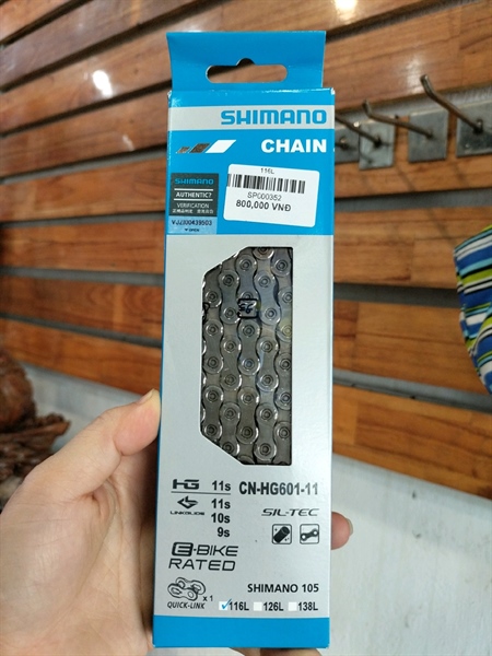 XÍCH SHIMANO CHÍNH HÃNG HG601 11SP CÓ KHOÁ 116L