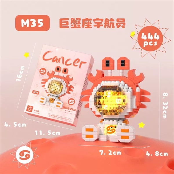 Bộ Xếp Hình Phi Hành Gia CHĐ Phát Sáng - Cancer - Cự Giải (M35)