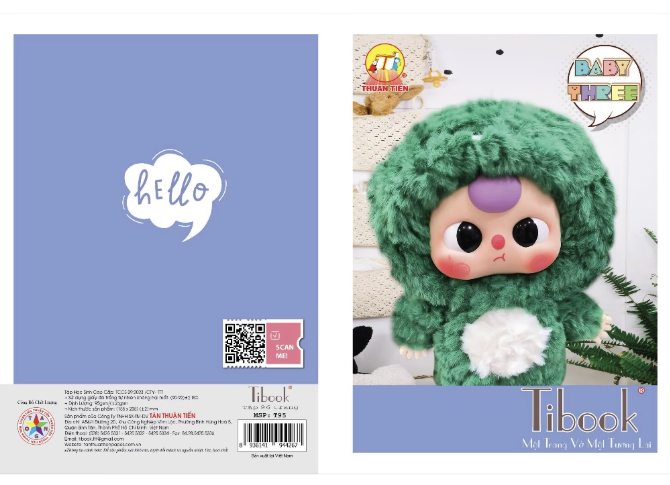 Tập Babythree 200 trang ( 4 Ô ly )