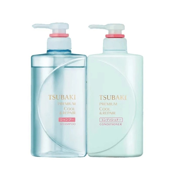 Cặp Gội Xả Tsubaki Premium Cool & Repair 490ml