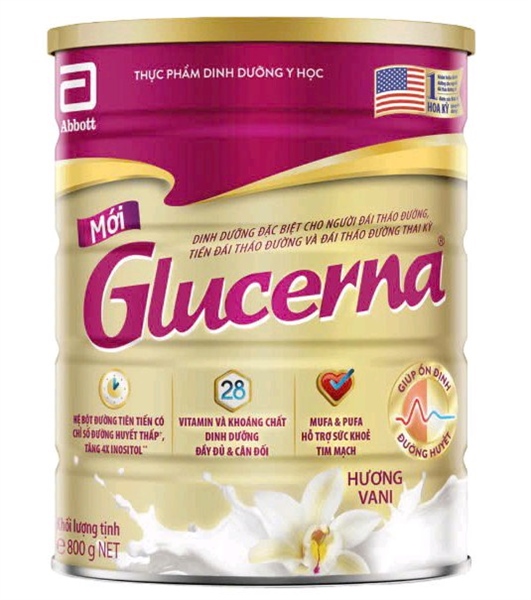 Sữa Glucerna hương Vani 800g (Thùng 12 hộp) - Abbott/Singapore