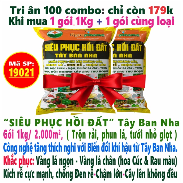 ComBo Siêu Phục Hồi Đất TBN gói 1Kg + 1Kg cùng loại,