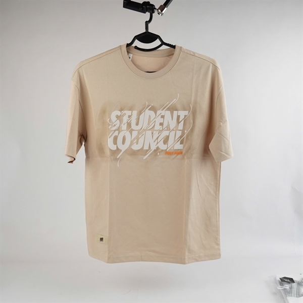 Áo thun cam in chữ Student Council M KG+