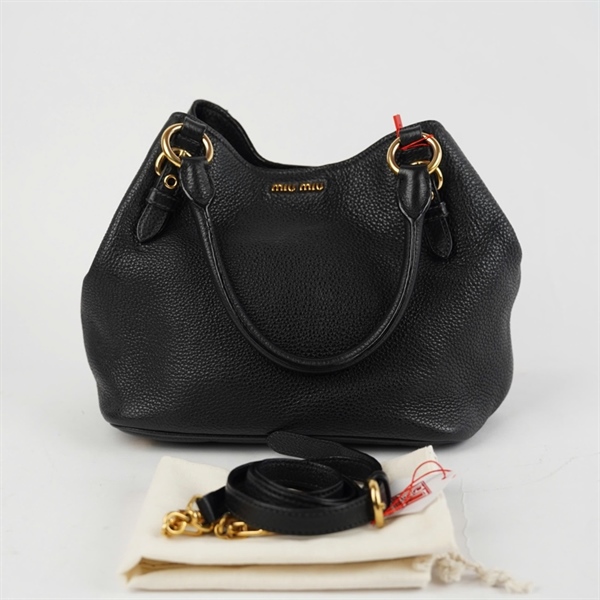 Túi Miu Miu Handle đen sz24 (HN) KG+