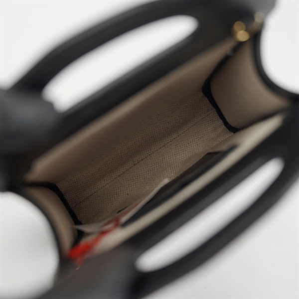 Túi GG Leather Handle sz mini đen (PN) KG+