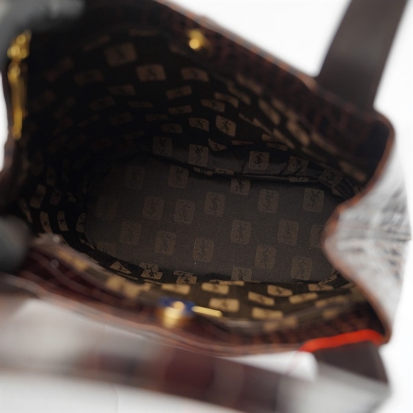 Túi YSL Handle nâu da trăn sz23 (HN) KG+