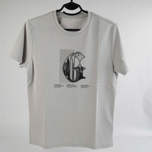 Áo thun xám in chữ G 3XL KG+