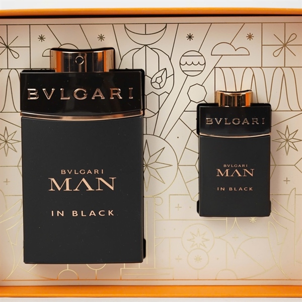 Set nước hoa Bvlgari Man in black 2 chai 100ml- 15ml (No seal) (PN) KG+