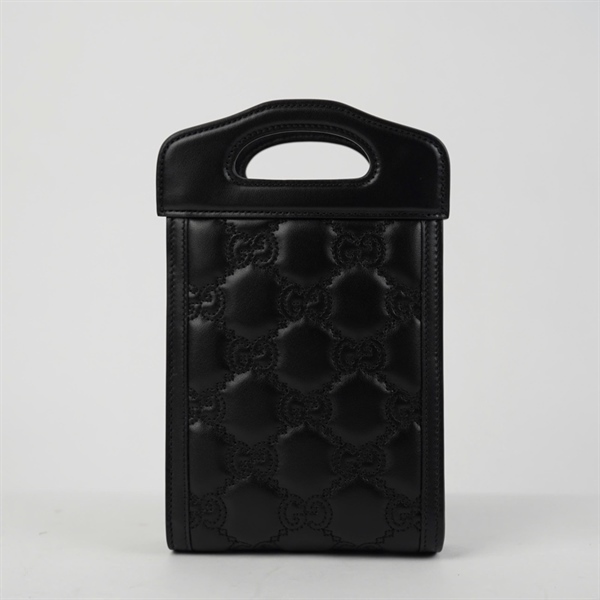 Túi GG Leather Handle sz mini đen (PN) KG+