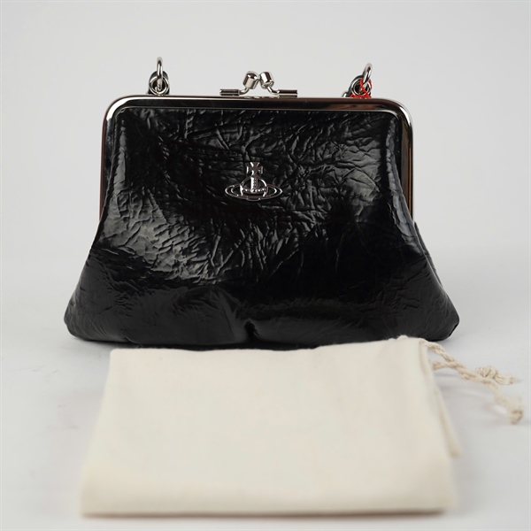 Túi Vivienne Westwood đen kèm tag xanh sz21 (HN) KG+