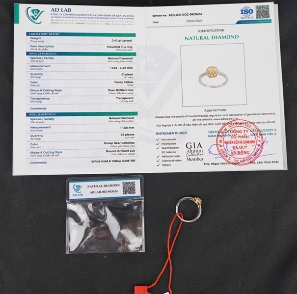 Nhẫn Tara kim cương (ADLAB-002-963624) KG+