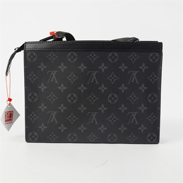 Túi LV Clutch hoa đen in hình kèm lót form sz27 +