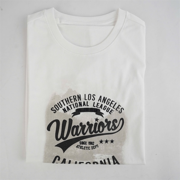 Áo thun trắng in chữ California L KG+