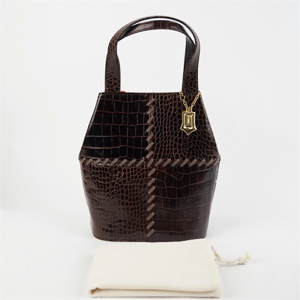 Túi YSL Handle nâu da trăn sz23 (HN) KG+