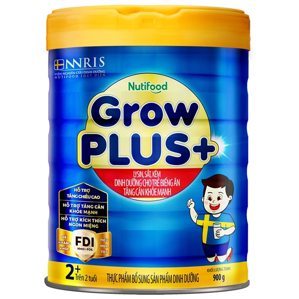 Sữa Nuti GrowPlus+ xanh 2+ 900g