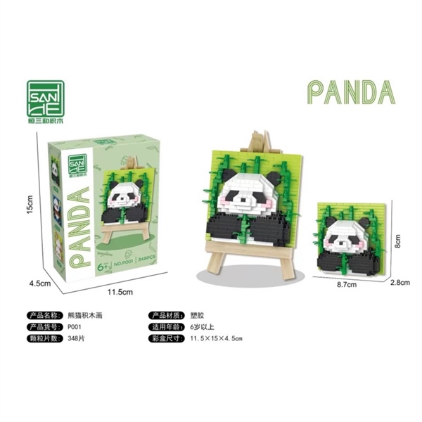 Bộ Xếp Hình Giá Vẽ Gấu Trúc Panda (P001)