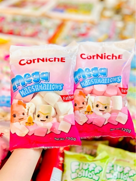 Kẹo siêu dẻo Marshmallows hiệu Corniche 120g