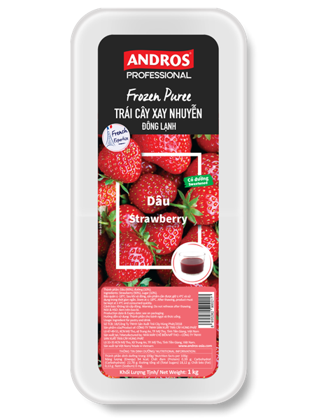 Andros Frozen Puree Dâu 1Kg