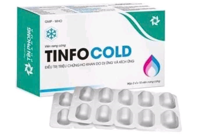 Tinfocold (Điều trị ho khan do dị ứng) (Hộp 2 vỉ x 10 viên) - Meracine