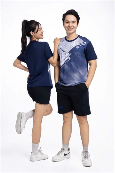 Áo cầu lông Yonex TM18 - Trắng Xanh