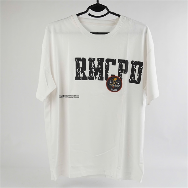 Áo thun trắng in chữ RMCPD XL KG+
