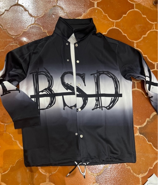 Áo khoác đen in chữ BSD XL KG+