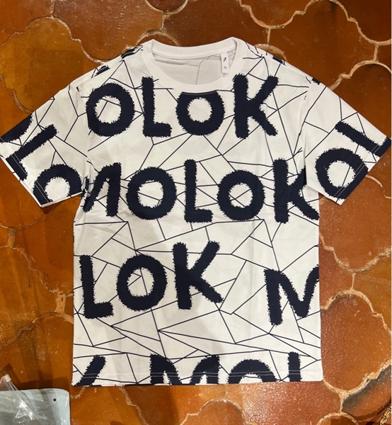 Áo thun trắng in chữ MOL 2XL KG+