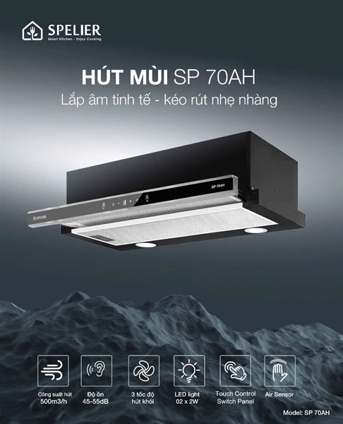 Hút mùi Spelier Sp 70AH