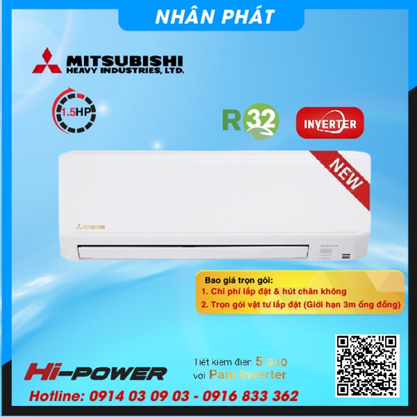 Máy lạnh 1.5hp inverter 50% SRK13YZP-W5 Mitsubishi