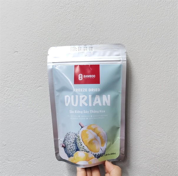 Bamboo sầu riêng sấy thăng hoa 45g - Freeze dried durian