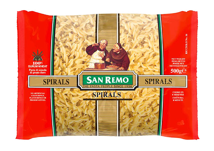 Nui xoắn spirals San Remo No.16 500g