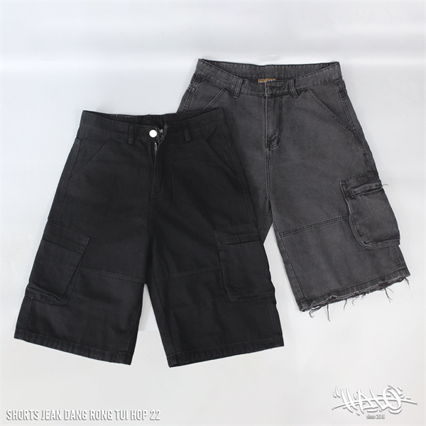 Shorts Jean _ Dáng rộng - Túi hộp