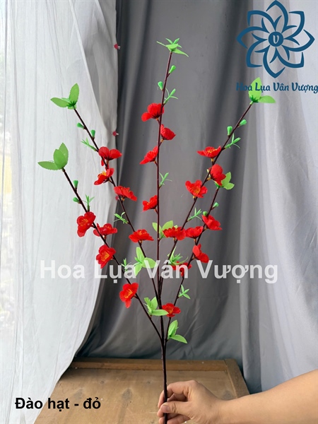 Đào hạt - Hoa cành ngắn - Hoa Lụa Vân Vượng
