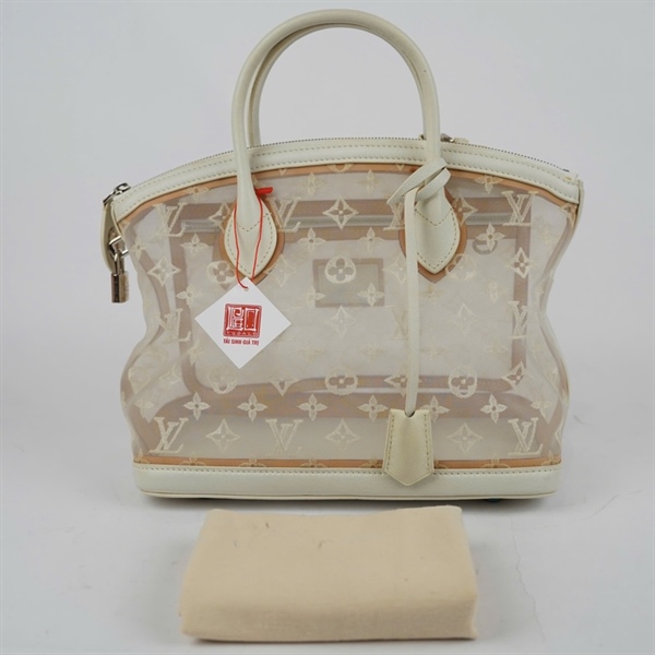 Túi LV Handle hoa trắng kèm ổ+ 2 chìa sz28 KG+