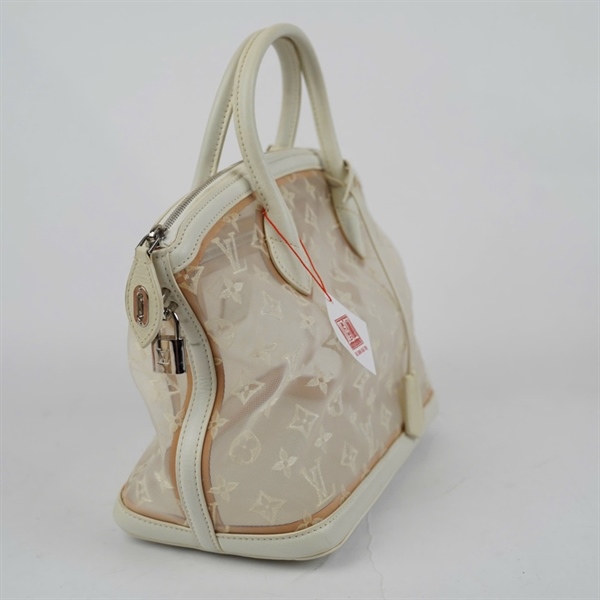 Túi LV Handle hoa trắng kèm ổ+ 2 chìa sz28 KG+