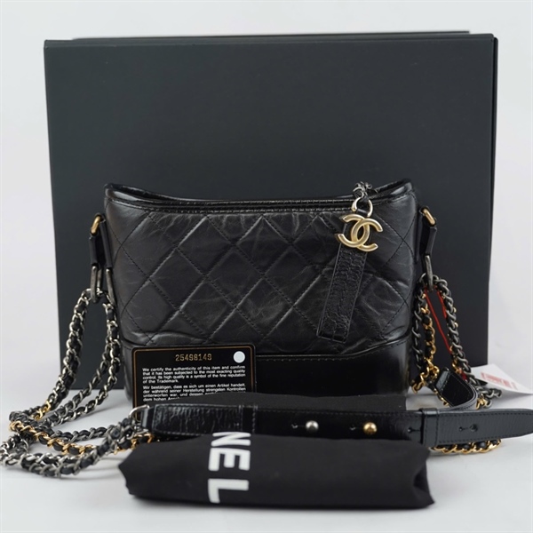 Túi Chanel Gab đen (25498149) sz20 (LT) KG+