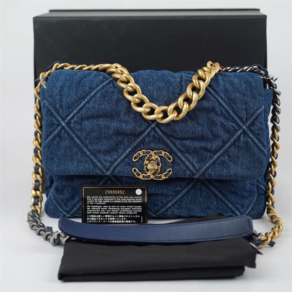 Túi Chanel C19 xanh (29895852) sz30 KG+