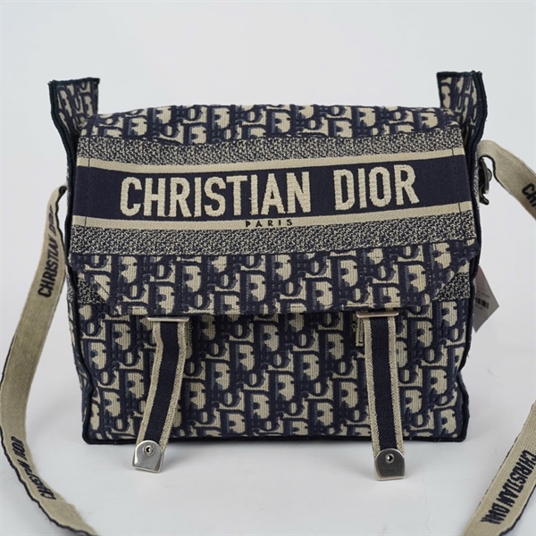 Túi Dior đeo chéo xám xanh sz28 KG+