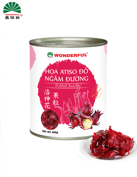 Hoa Atiso Đỏ Ngâm Đường Wonderful 950g