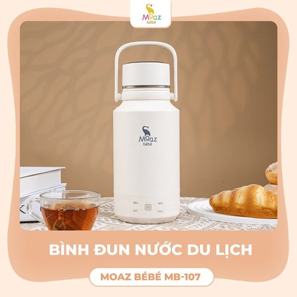 Moazbebe Bình đun nước du lịch mb-107 tặng kèm que đo nhiệt độ sữa