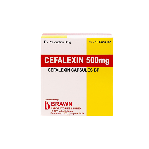 (date cận T10.2025) Cefalexin 500mg brawn (h/100v)