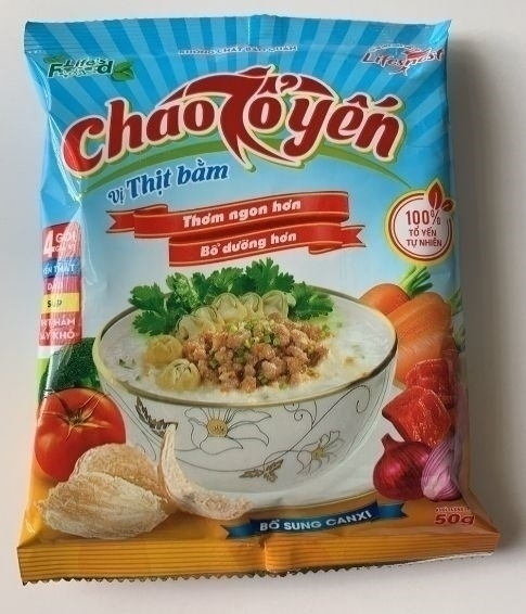 Cháo tổ yến Khánh Hòa vị thịt bằm đậu xanh gói 50g