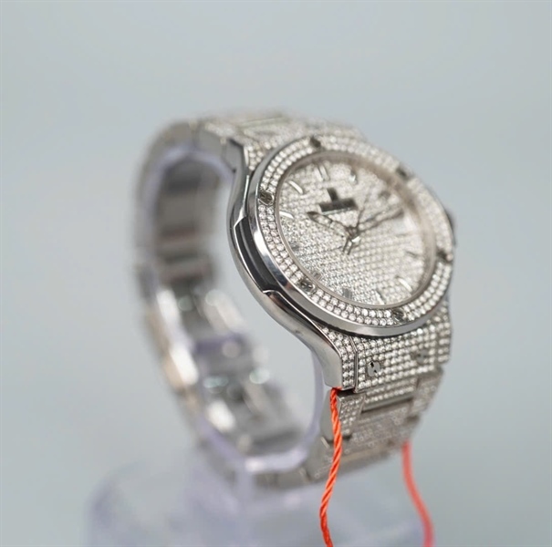 Đồng hồ Hublot trắng full kim- kim độ (964623) sz40 KG+