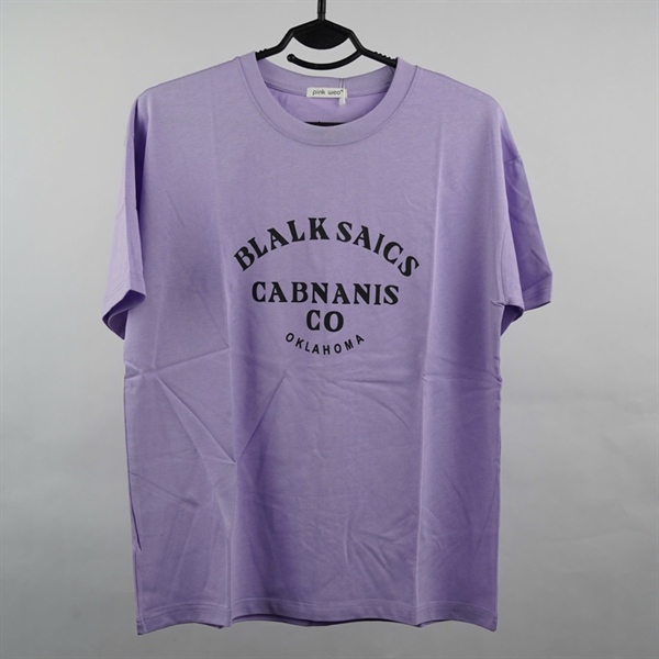 Áo thun tím in chữ Black Saics KG+