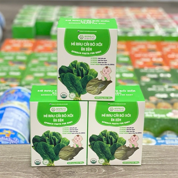 Mì ăn dặm Anpaso 7M+ Cải bó xôi 120g