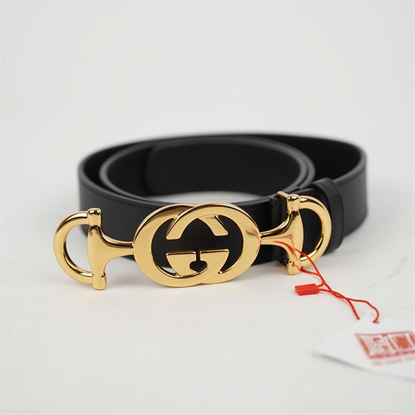 Thắt lưng GG đen bản 3cm dài 105cm KG+