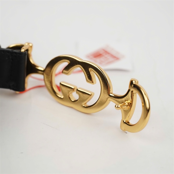 Thắt lưng GG đen bản 3cm dài 105cm KG+