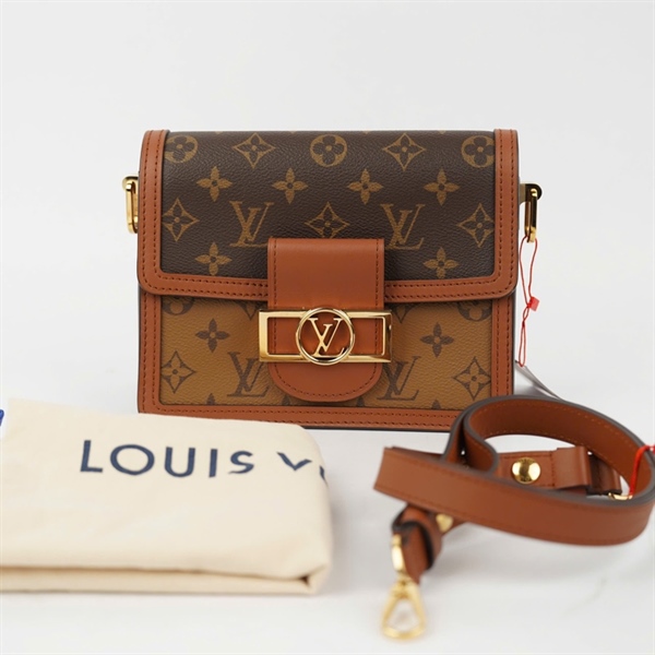 Túi LV Dauphine hoa nâu (FL3260) sz20 (HT)+