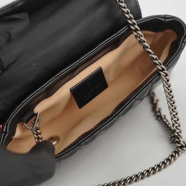 Túi GG Marmont đen (476433-493075) sz17 KG+